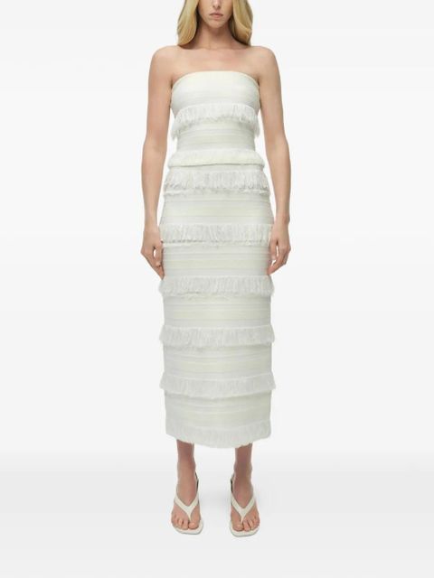 Simkhai Cairo fringed tube top - Neutrals