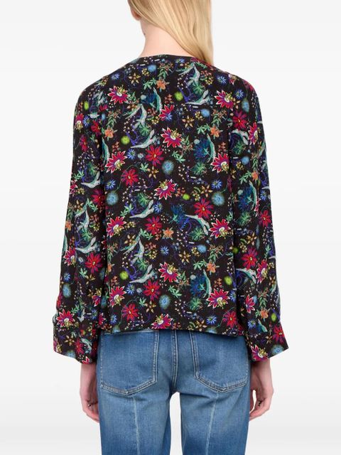 Zadig&Voltaire Torny V-neck floral blouse - Black - zdjęcie produktu nr 2