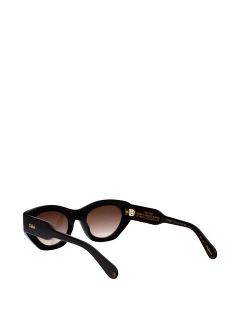 Chloé tortoiseshell-effect cat-eye sunglasses - Brown