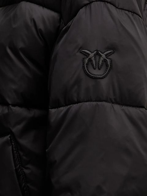 Pinko kurtka kolor brązowy zimowa oversize 105656 A2TF