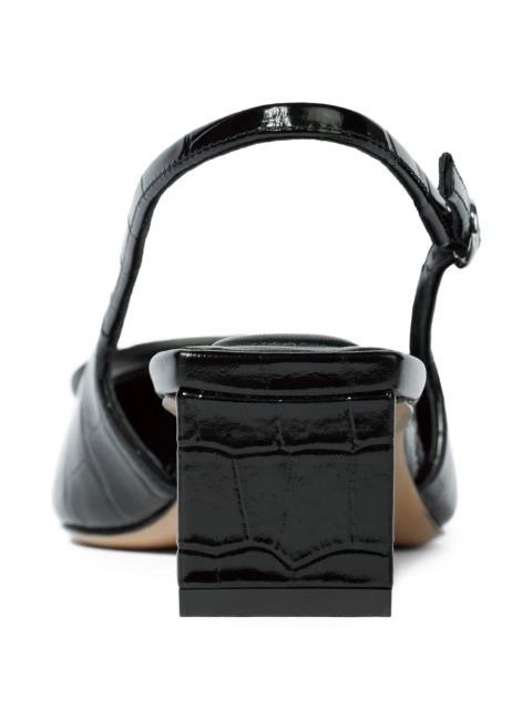 Jacquemus 40mm Duelo crocodile-effect pumps - Black