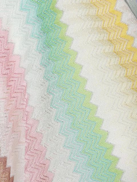 Missoni zigzag V-neck dress - White