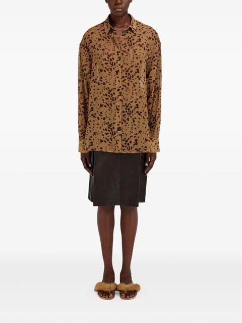 Ferragamo georgette shirt - Brown - zdjęcie produktu nr 2