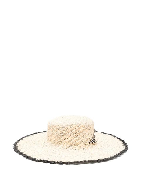 ZIMMERMANN raffia tipped sun hat - Neutrals - zdjęcie produktu nr 1