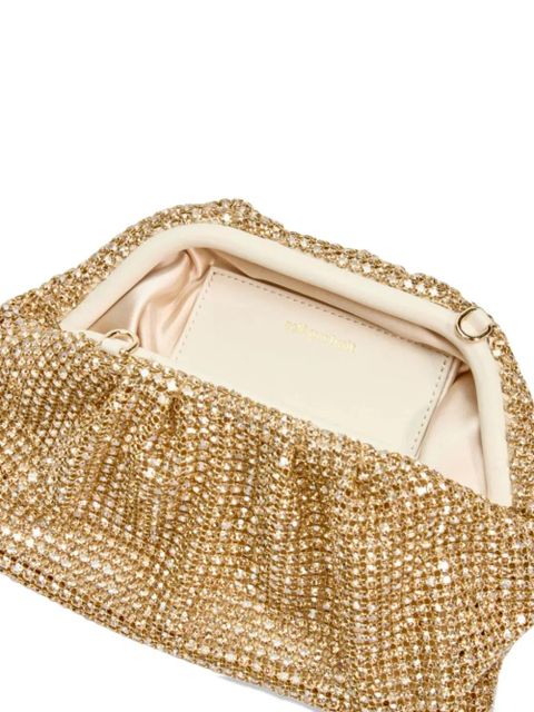 Self-Portrait chainmail clutch bag - Gold