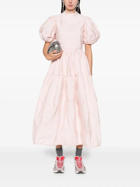 Cecilie Bahnsen puff-sleeve tiered midi dress - Pink - zdjęcie produktu nr 2