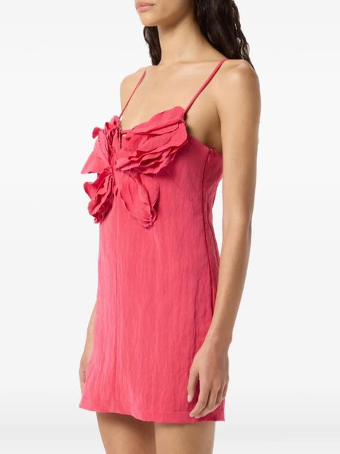 Blumarine butterfly-appliqué mini dress - Pink