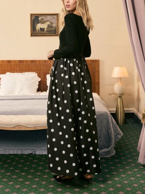 Sleeper Aurora polka-dot maxi dress - Black