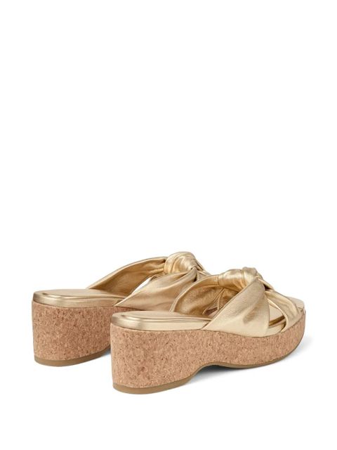 Jimmy Choo 50mm Avenue mules - Gold