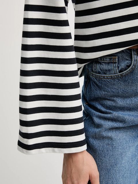 Barbour bluza bawełniana ROBYN damska kolor granatowy wzorzysta LOL0642