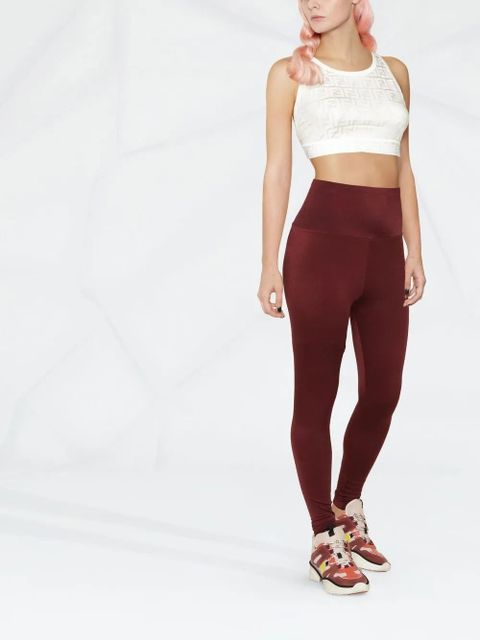 FENDI monogram-pattern cropped top - White - zdjęcie produktu nr 2