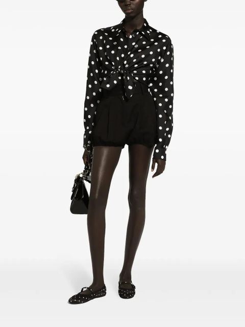 Dolce & Gabbana pleated gabardine shorts - Black - zdjęcie produktu nr 2