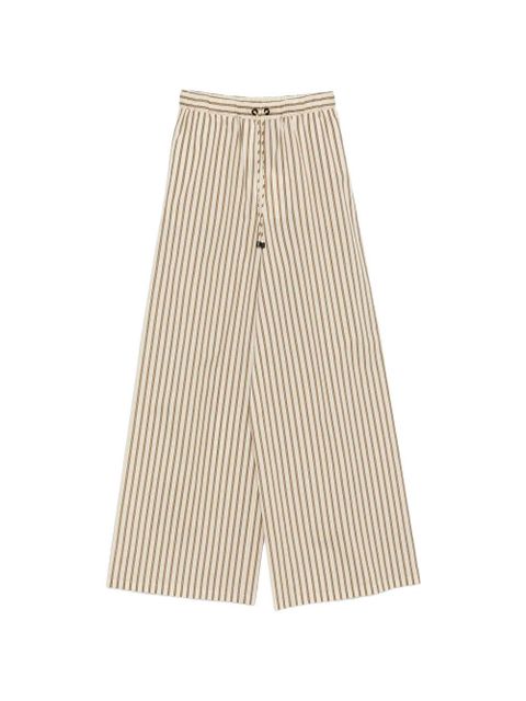 Max Mara Mxmordine striped wide leg trousers - Neutrals - zdjęcie produktu nr 1