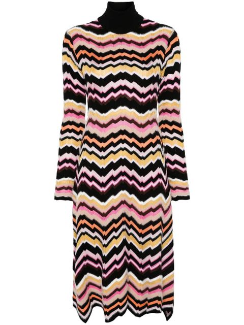Missoni zigzag-detail midi dress - Black - zdjęcie produktu nr 1