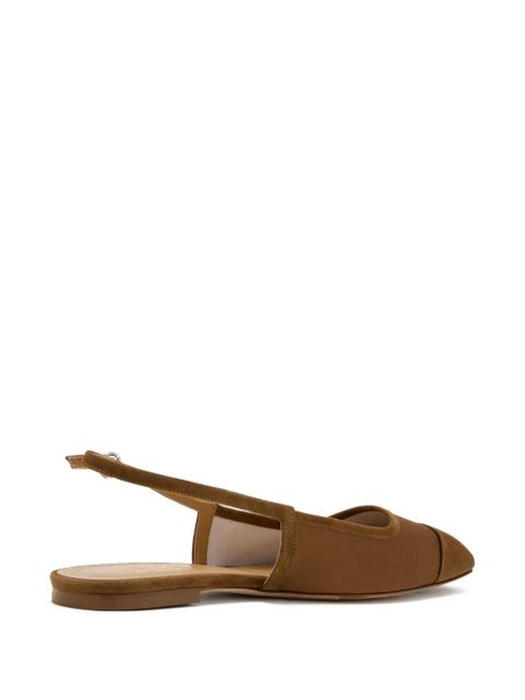 Aeyde Geraldine slingback ballet flats - Brown