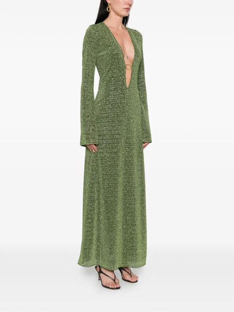 Oséree V-neck ring maxi dress - Green