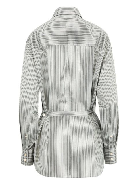 ISABEL MARANT Aurora striped belted shirt - White - zdjęcie produktu nr 2