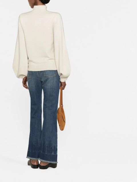 Chloé roll-neck cashmere jumper - White