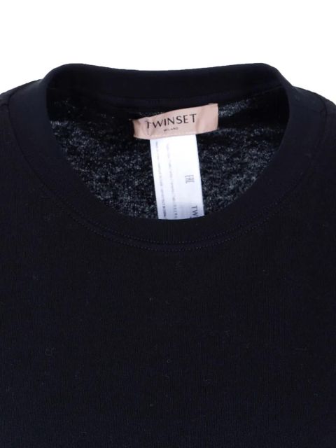 TWINSET bustier-detail T-shirt - Black