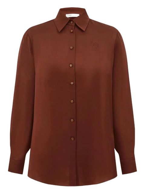 ZIMMERMANN long-sleeve silk shirt - Brown - zdjęcie produktu nr 1