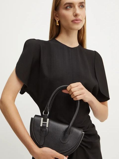 Silvian Heach torebka skórzana SPAGNOLI kolor czarny RCP25020BO