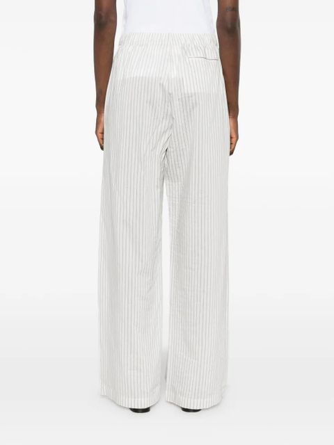 Róhe stripe-pattern trousers - White