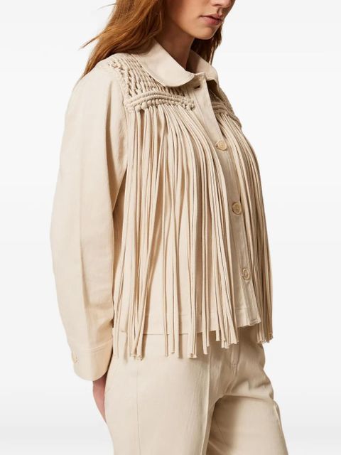 TWINSET fringed jacket - Neutrals