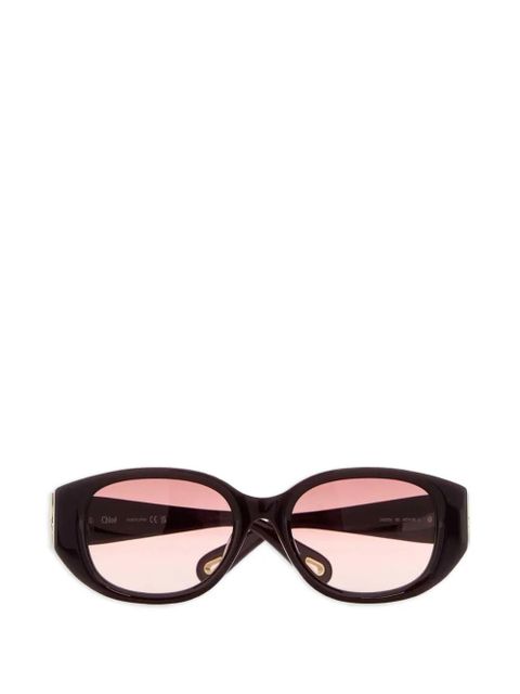 Chloé oval-frame sunglasses - Brown - zdjęcie produktu nr 1