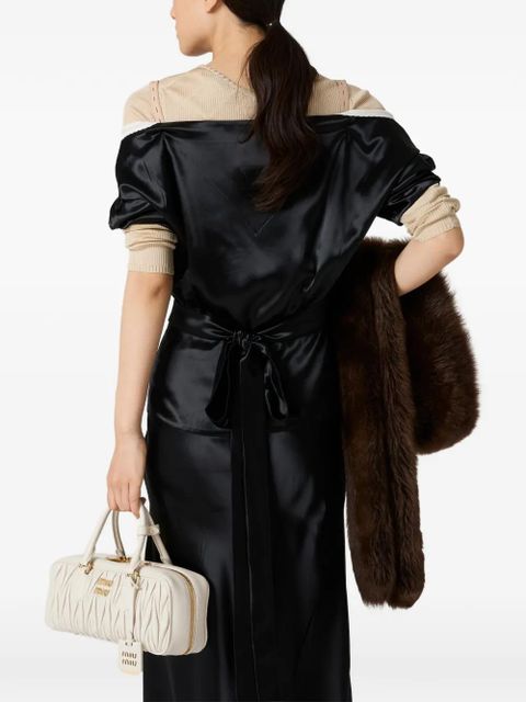 Miu Miu satin-effect maxi dress - Black