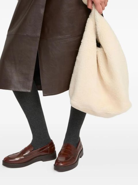 Yves Salomon Curly merino shoulder bag - Neutrals - zdjęcie produktu nr 2