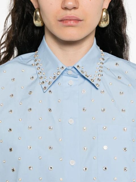 SANDRO embellished cotton shirt - Blue