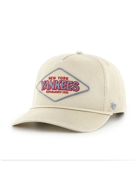 47 brand czapka z daszkiem bawełniana MLB New York Yankees kolor beżowy B-CAIRN17DHP-K0 - zdjęcie produktu nr 1