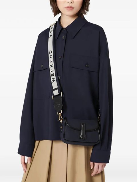 Weekend Max Mara buckle strap shoulder bag - Blue - zdjęcie produktu nr 2