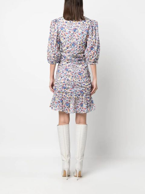 MARANT ÉTOILE Lunesa floral-print midi dress - Blue