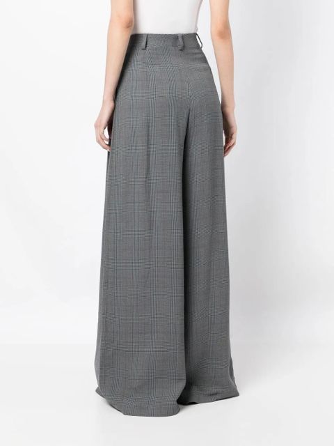 Off-White checked wide-leg trousers - Grey