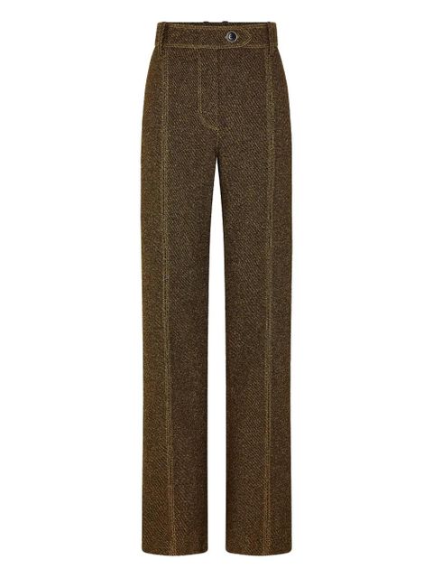 Rabanne seam-detail tailored trousers - Green - zdjęcie produktu nr 1
