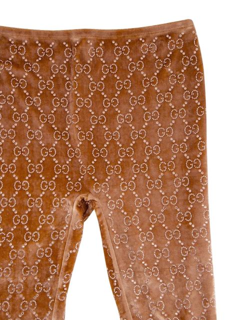 Gucci logo-pattern trousers - Brown
