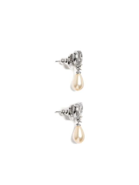 Valentino Garavani teardrop pearl ovalette earrings - Silver