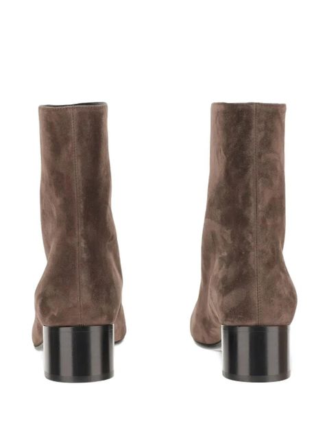 KHAITE suede ankle boots - Brown