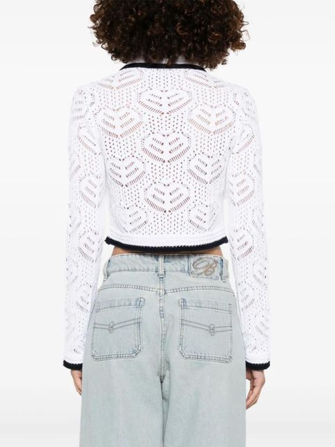 Blumarine logo-embroidered jeans - Blue