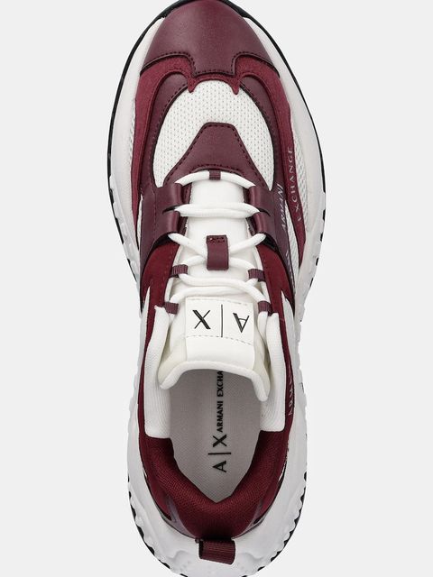 Armani Exchange sneakersy damskie kolor bordowy XDX120 XV708 MZ134