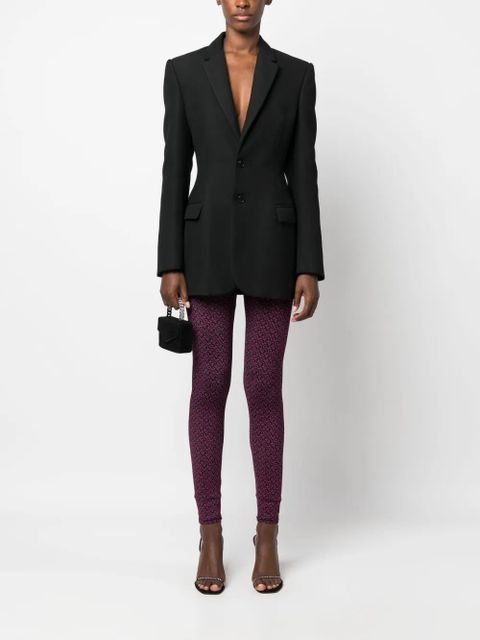 PINKO logo-print pattern leggings - Black