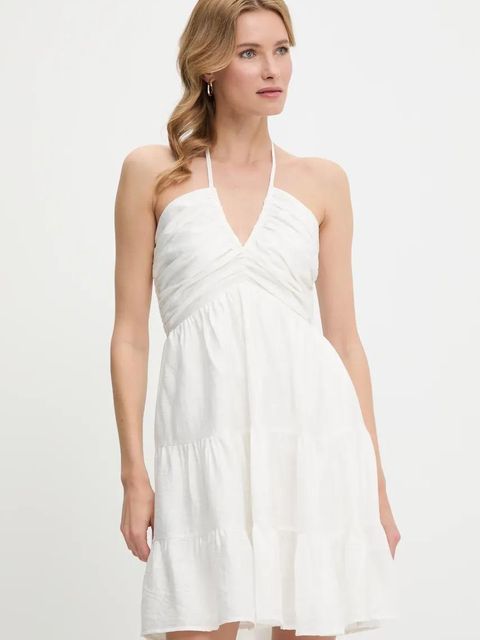 Answear.LAB sukienka kolor biały mini rozkloszowana - zdjęcie produktu nr 1