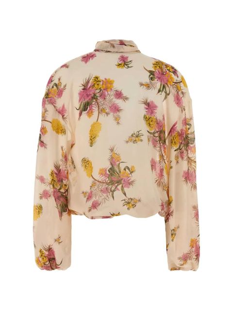 Blumarine floral pussy-bow blouse - Neutrals - zdjęcie produktu nr 2