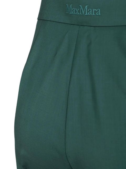 Max Mara wide-leg virgin-wool trousers - Green