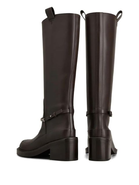 Tod's leather knee-high boots - Brown