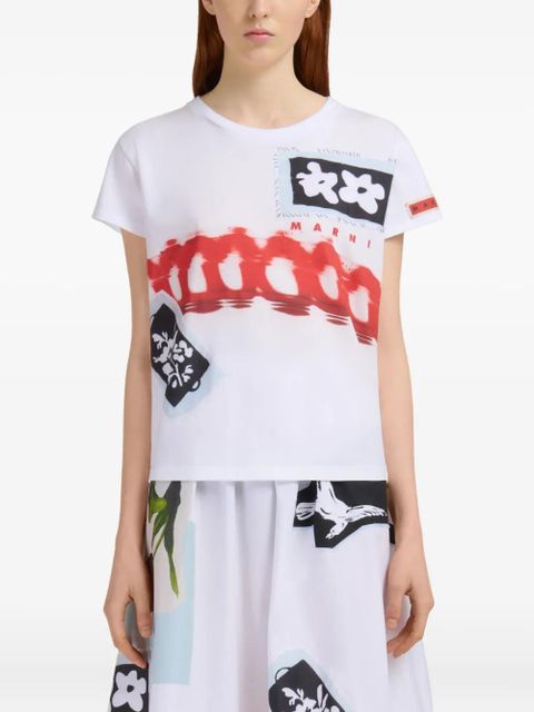 Marni graphic print T-shirt - White