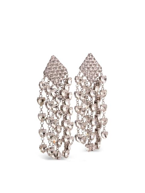 Alessandra Rich crystal-embellished earrings - Silver