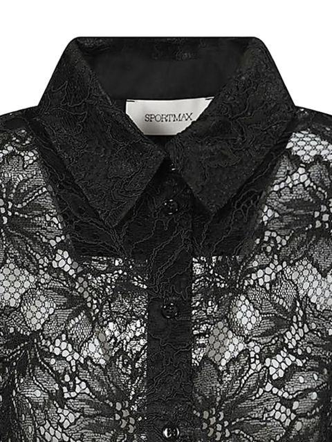 Sportmax floral-lace shirt - Black - zdjęcie produktu nr 2