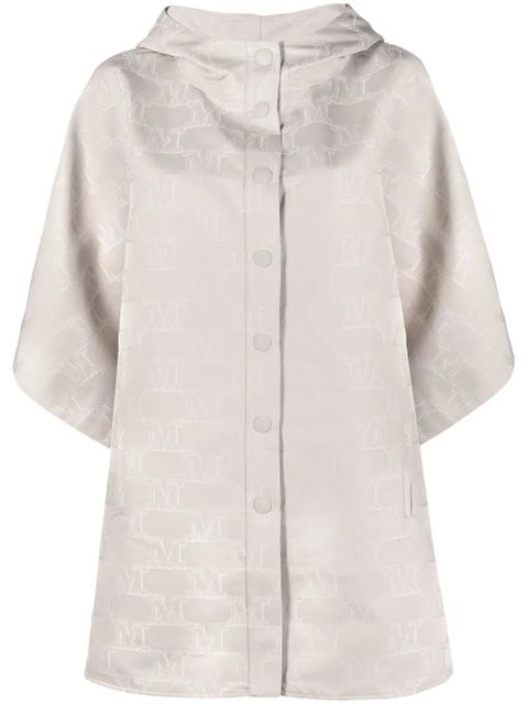Max Mara monogram jacquard satin coat - Neutrals - zdjęcie produktu nr 1